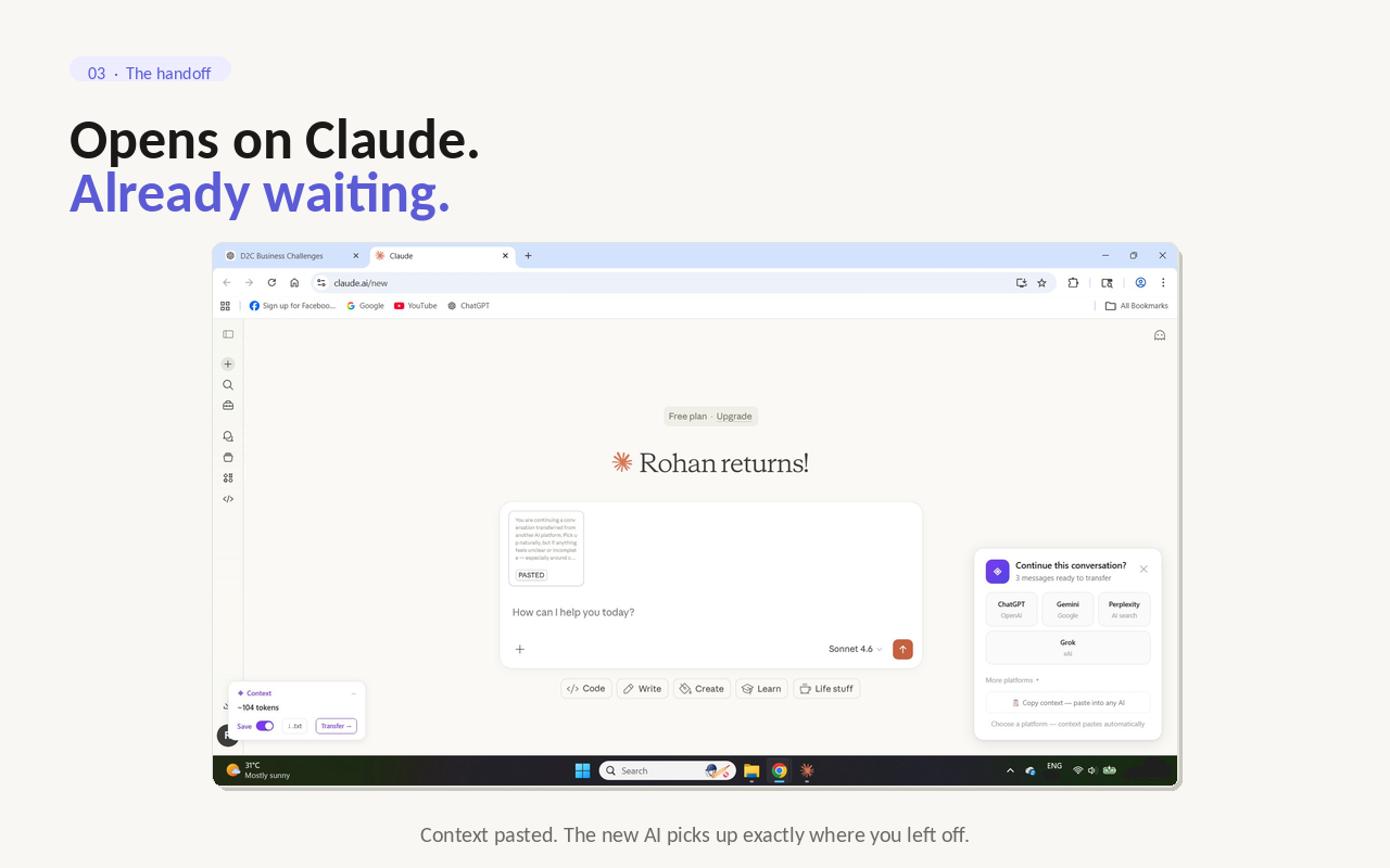 AI Context Port - Switch AI in One Click, Never Lose Context - 截图 5