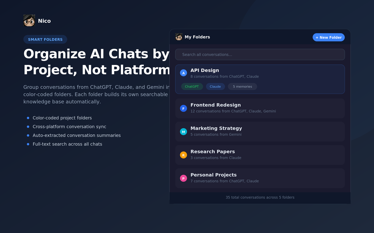 Nico — AI Memory & Prompt Enhancement - 截图 2