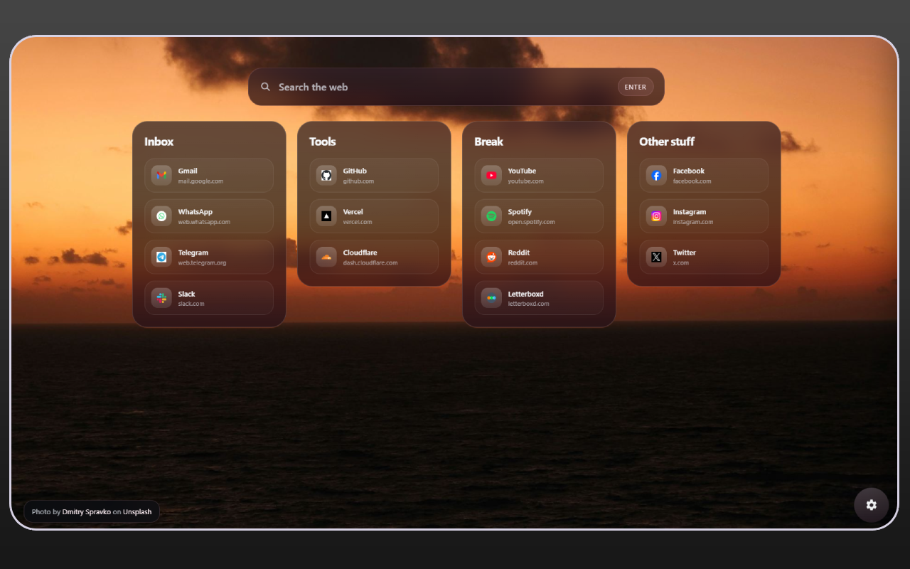 New Tab Spaces - 截图 1