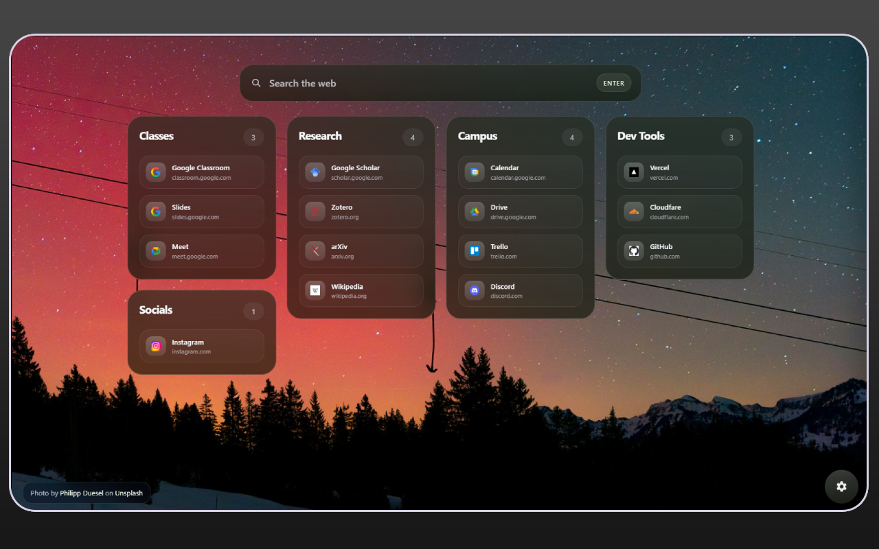 New Tab Spaces - 截图 2
