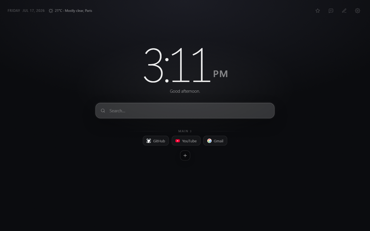 Mist — Minimal New Tab - 截图 4