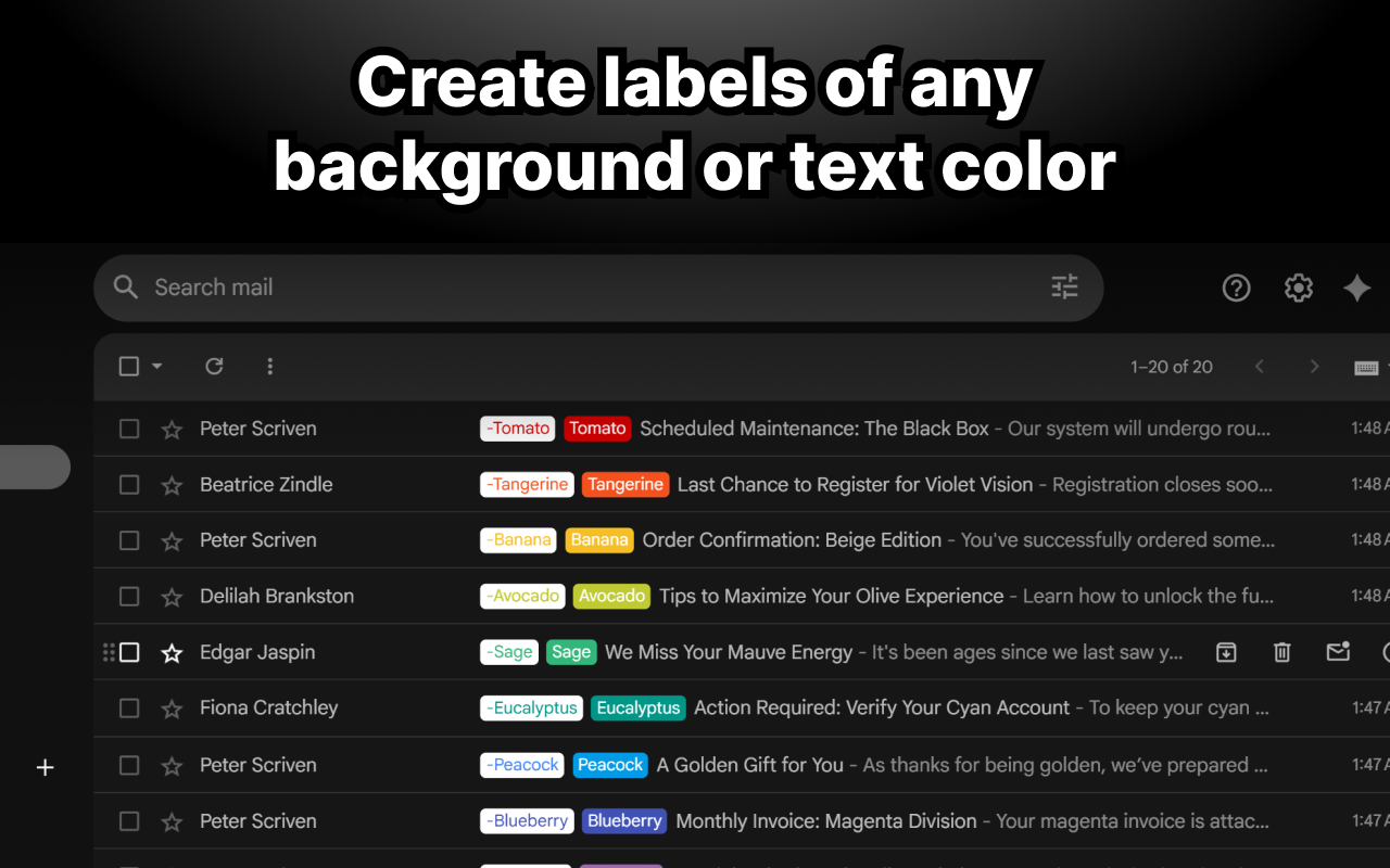 Gmail Label Colorizer - 截图 2