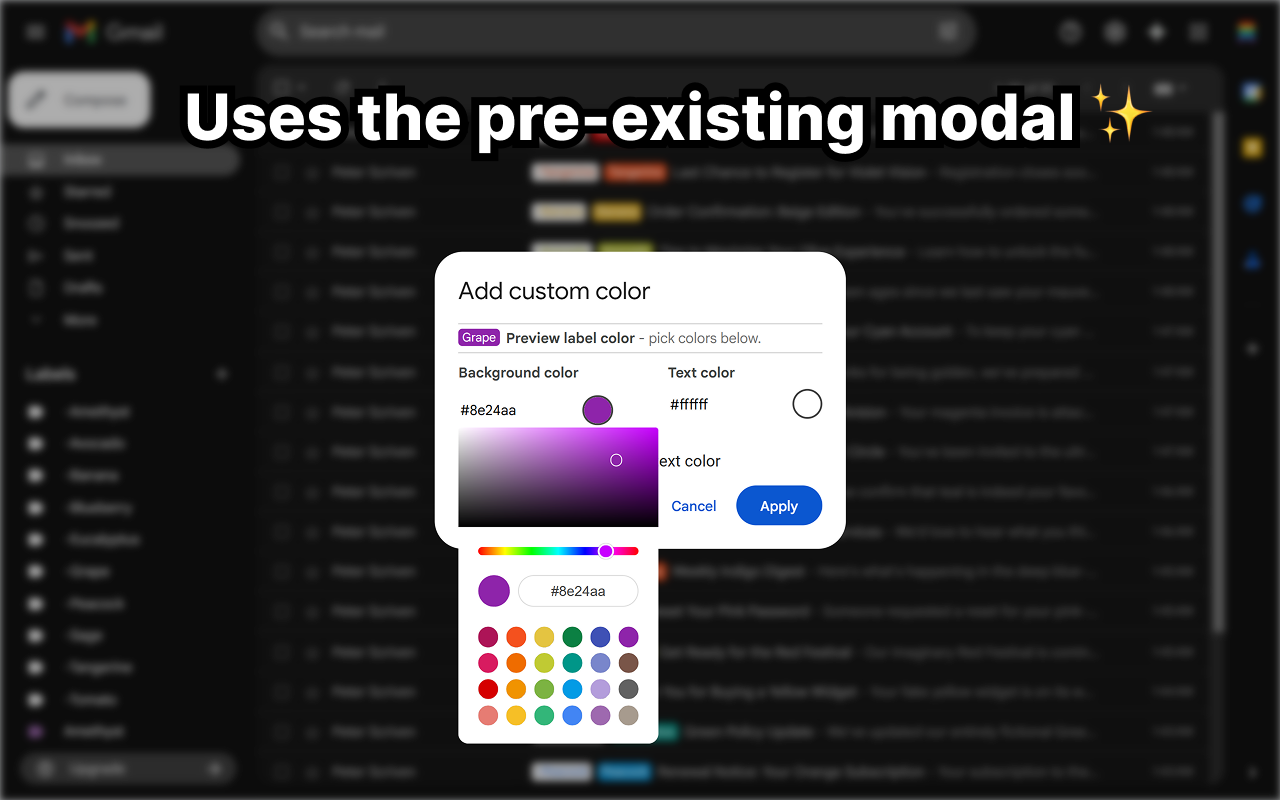 Gmail Label Colorizer - 截图 4