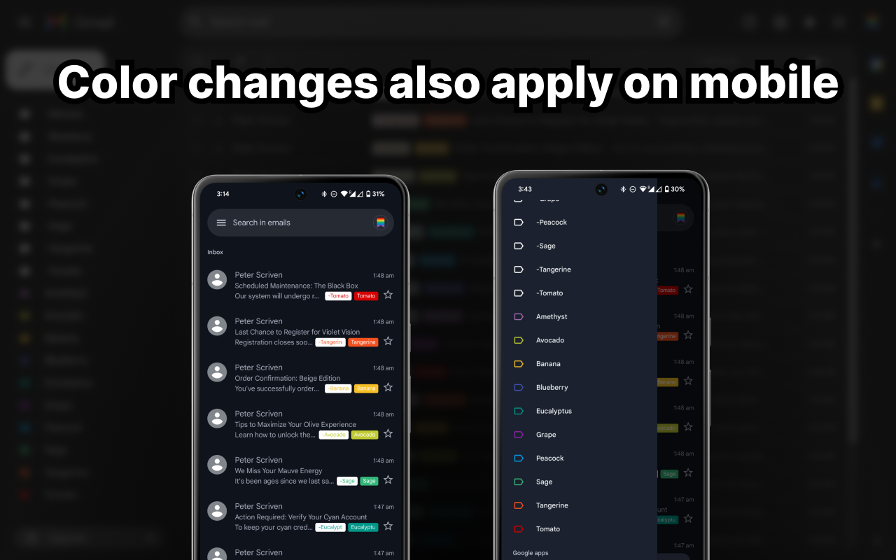 Gmail Label Colorizer - 截图 5