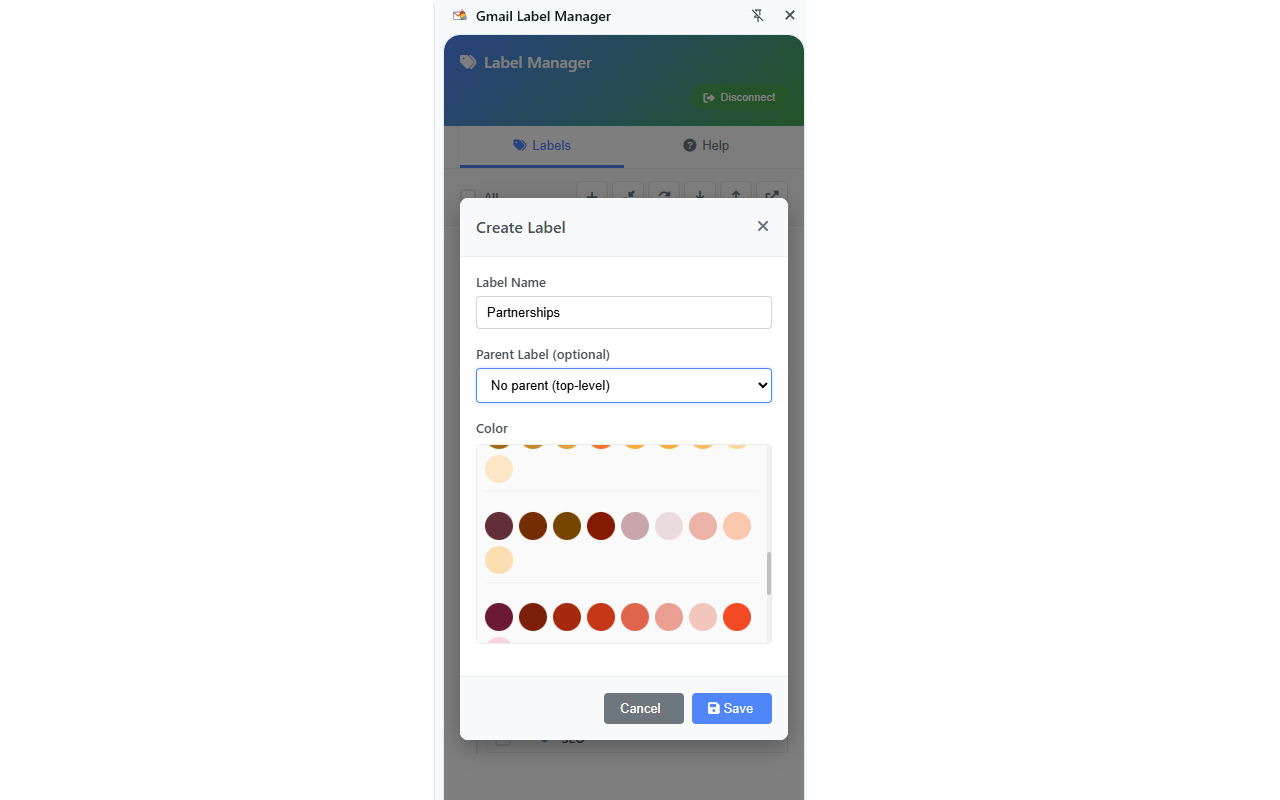 Gmail Label & Filter Manager - 截图 1