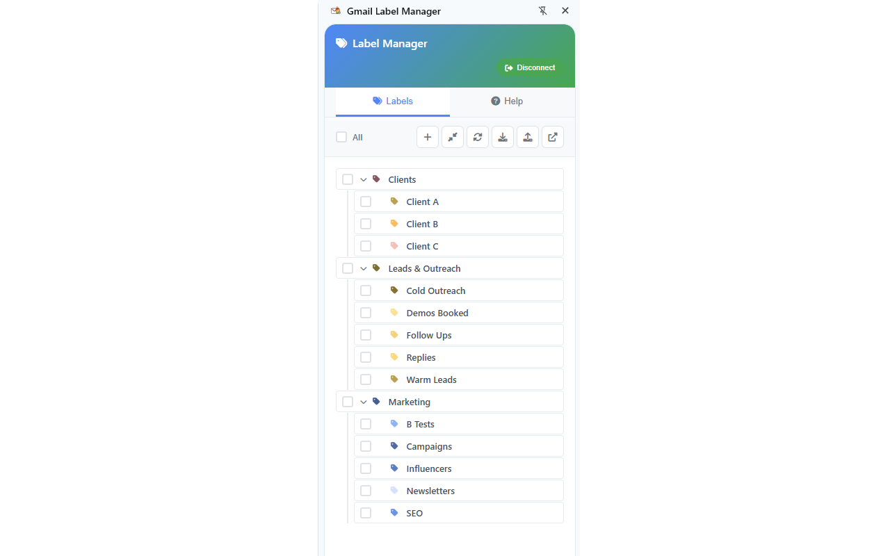 Gmail Label & Filter Manager - 截图 2