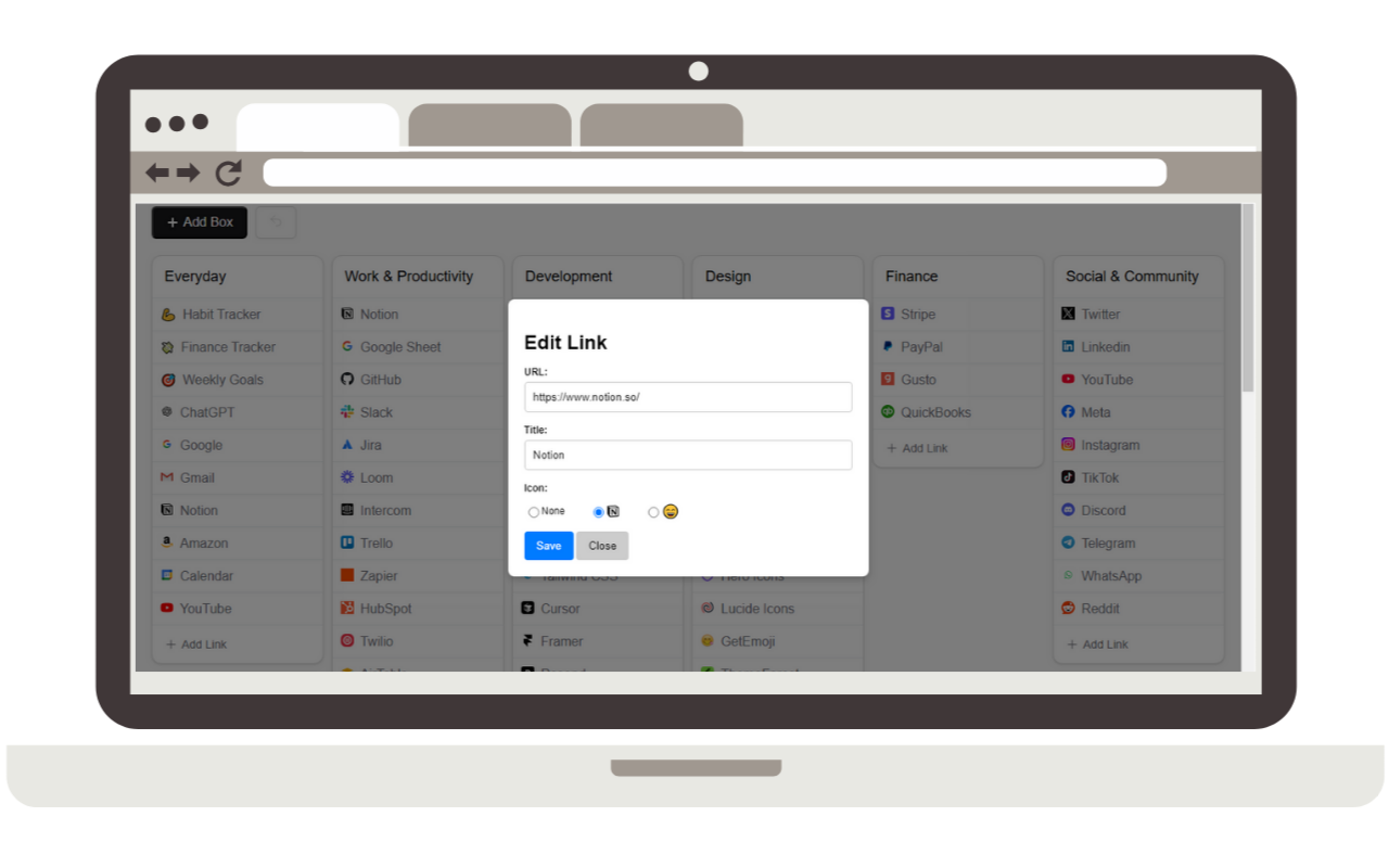 QuickLinks New Tab - 截图 3