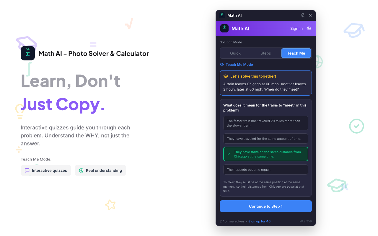 Math AI - 数学解题器与拍照计算器 - 截图 1