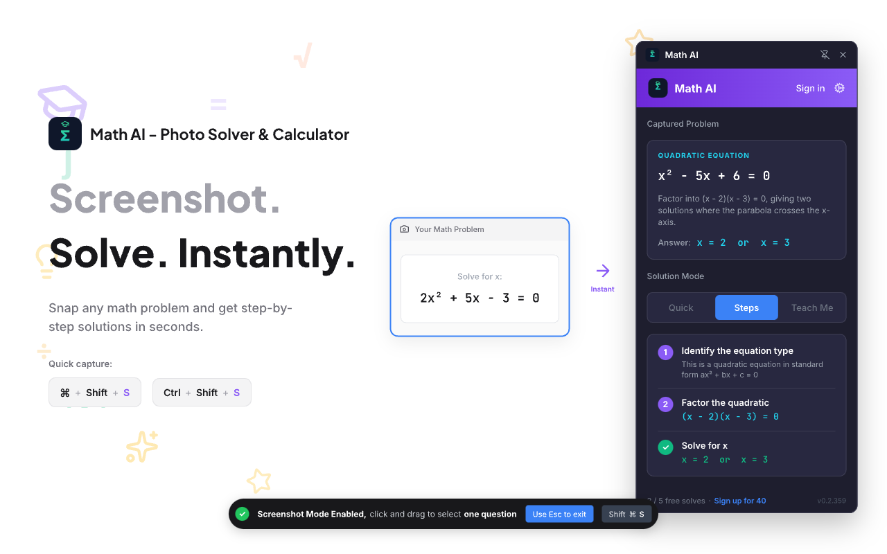 Math AI - 数学解题器与拍照计算器 - 截图 2