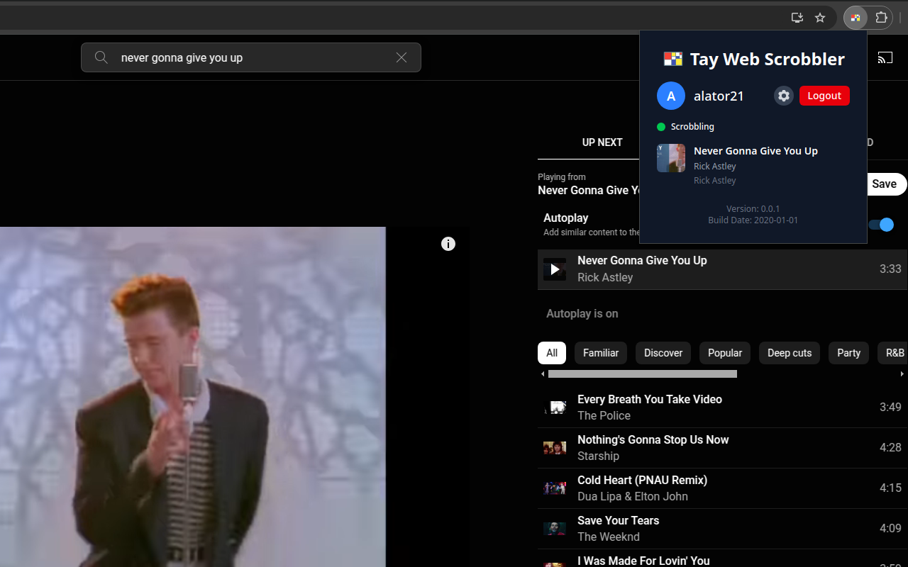 Tay Web Scrobbler - 截图 3