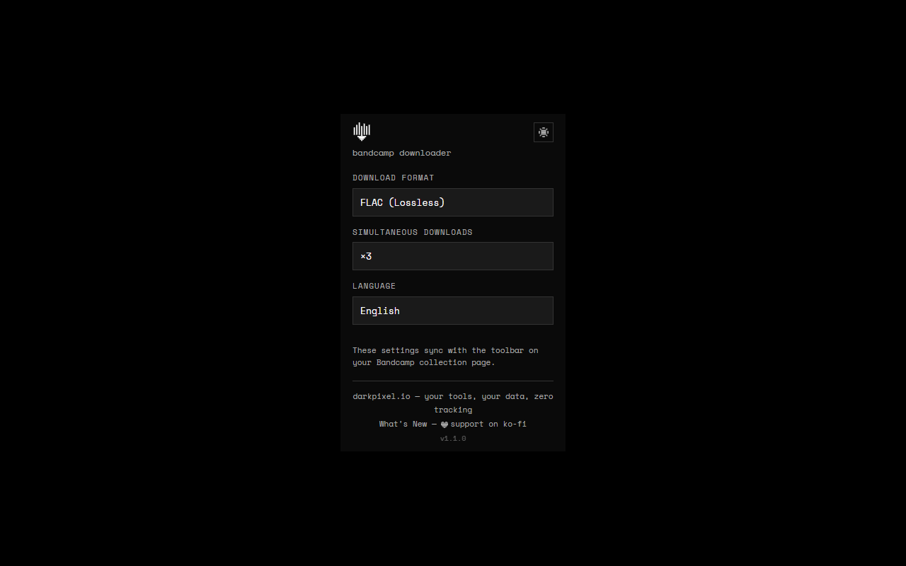 DarkPixel Bandcamp Downloader - 截图 2