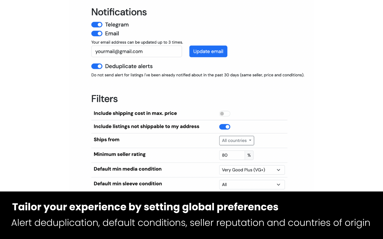 Discogs Notifier - 截图 1