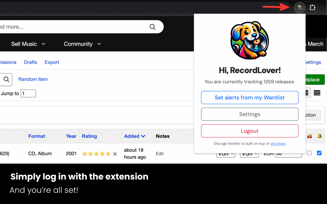 Discogs Notifier - 截图 3