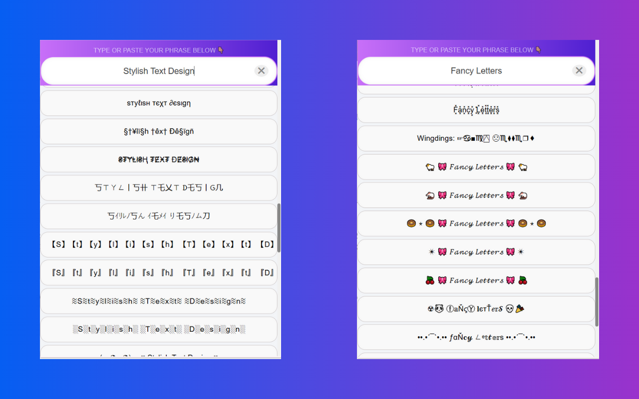 Stylish Fonts Copy Paste Generator - 截图 3