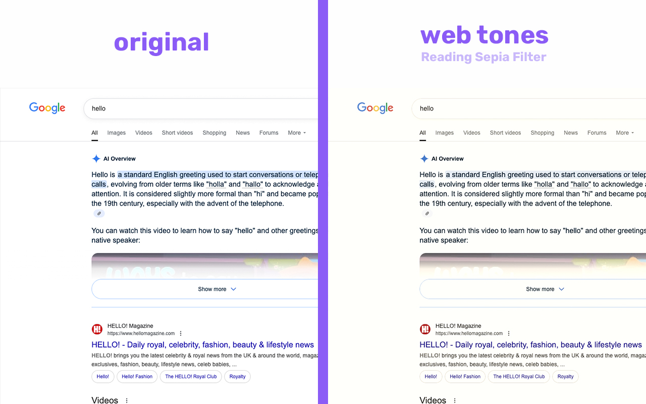 Web Tones——适用于任何网站的电影级颜色滤镜 - 截图 3