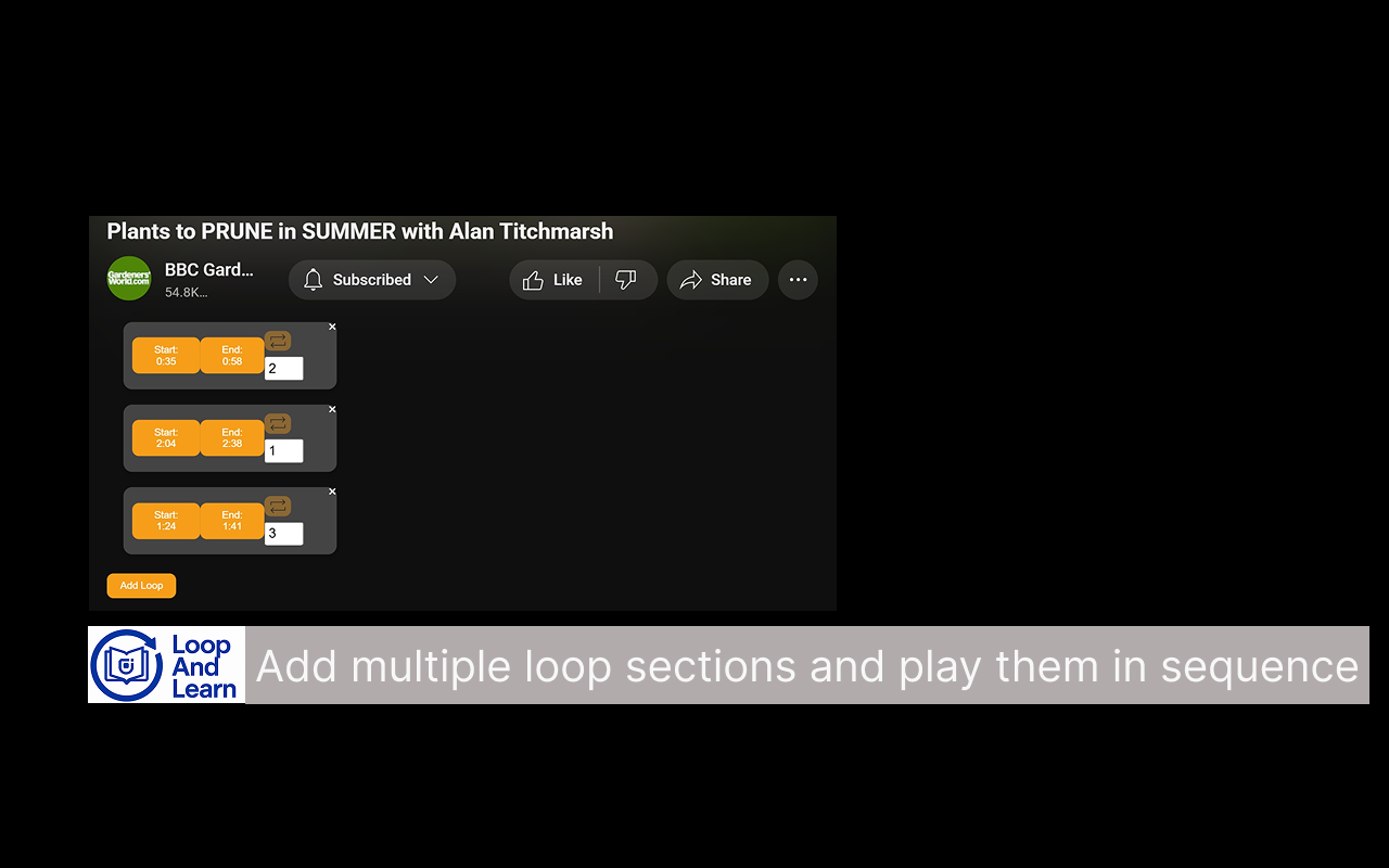 Loop and Learn for YouTube - 截图 3