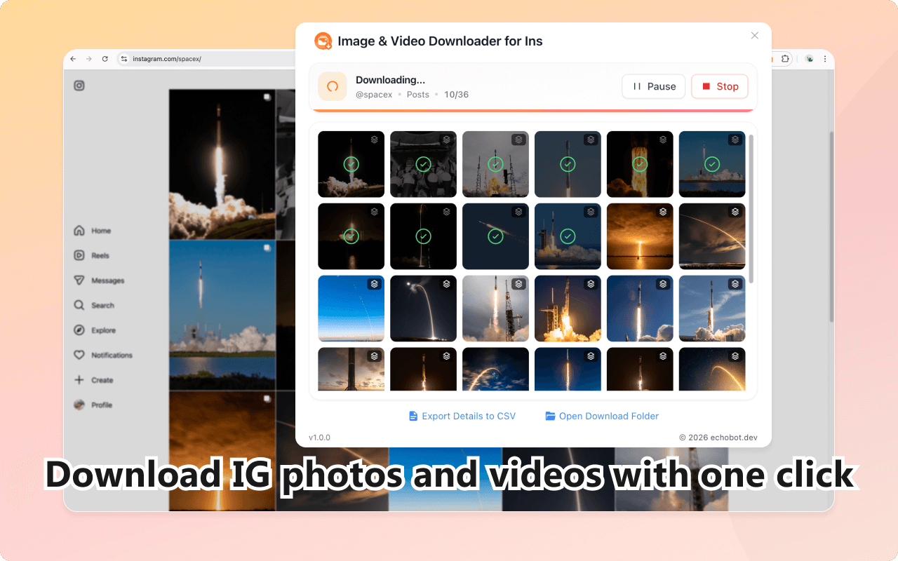 Instagram图片视频下载器 - 截图 2