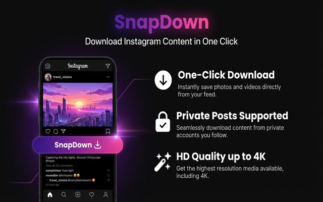 SnapDown - Instagram Downloader - 截图 1