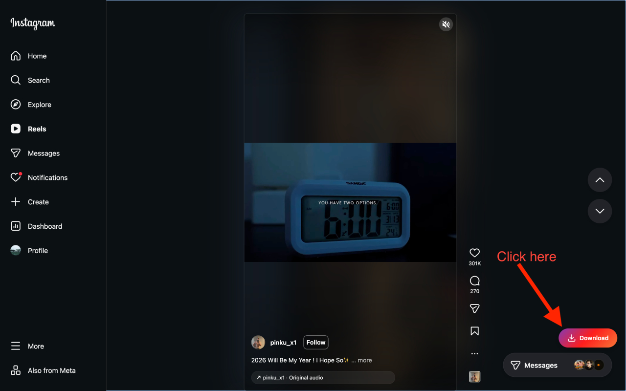 Instagram Reels Downloader | 1-Click HD Saver - 截图 1