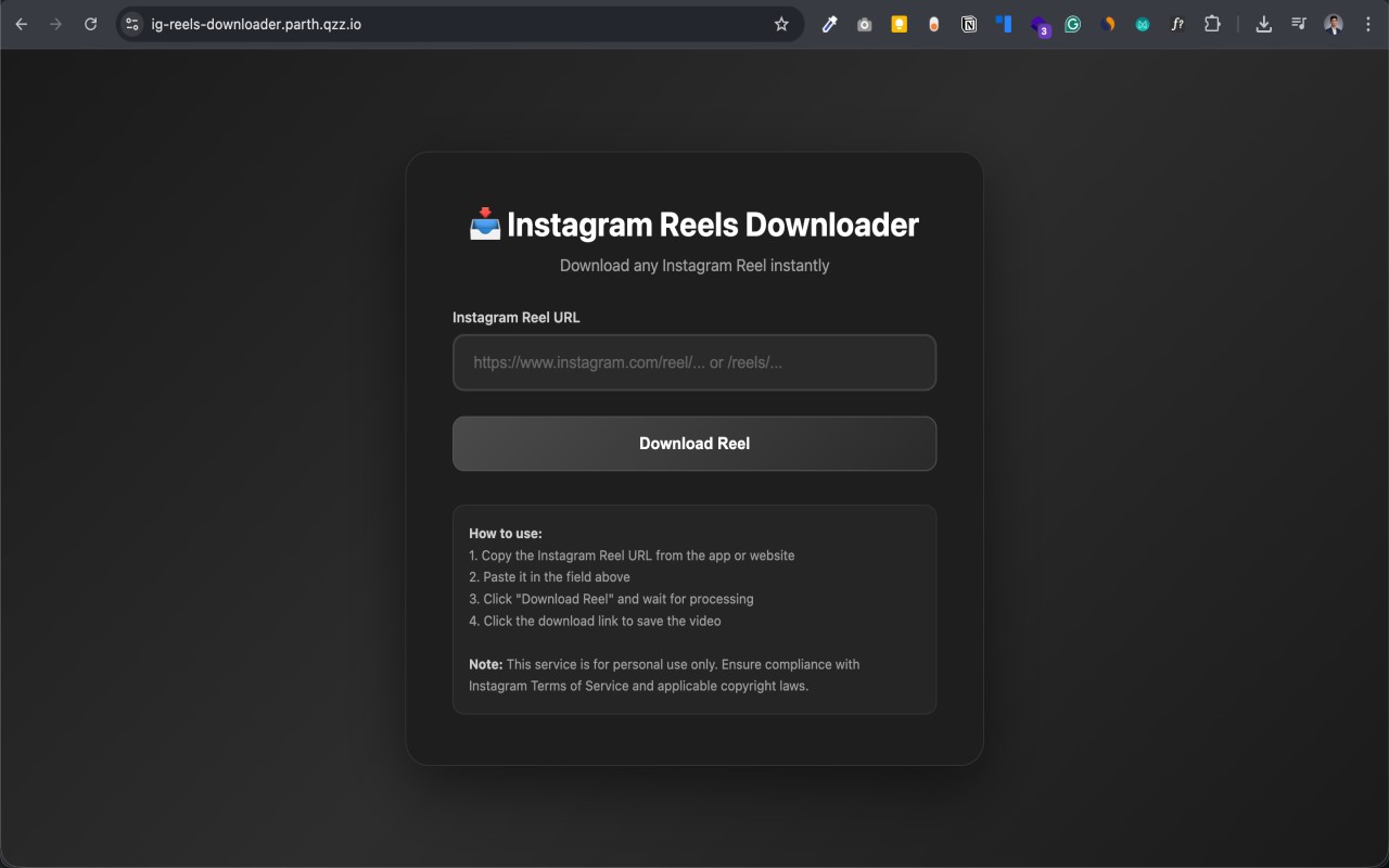 Instagram Reels Downloader | 1-Click HD Saver - 截图 2