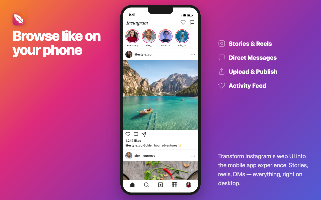 Opalite for Instagram | AI Web Client - 截图 2