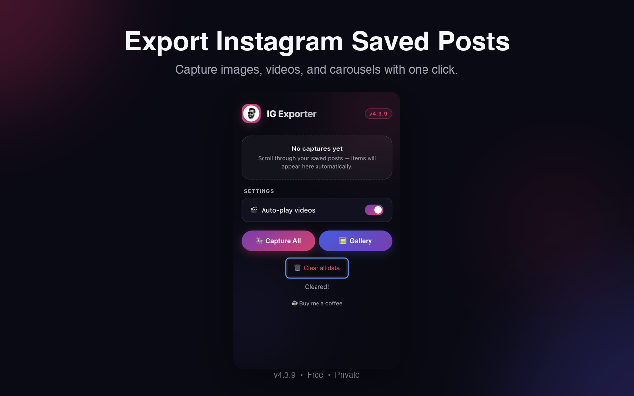 Instagram Saved Media Exporter - 截图 2