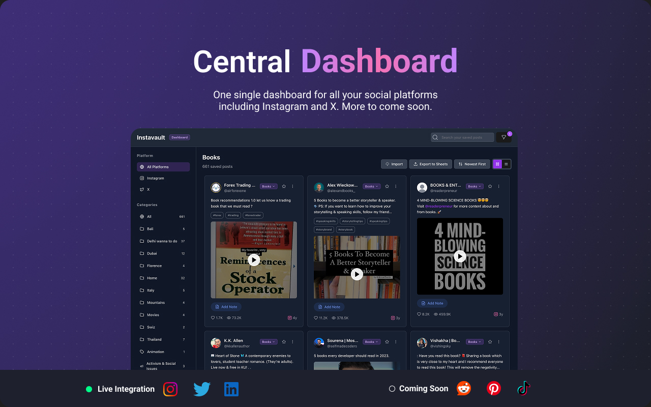 Instavault: Smart Social Save Organizer & Content Manager - 截图 3