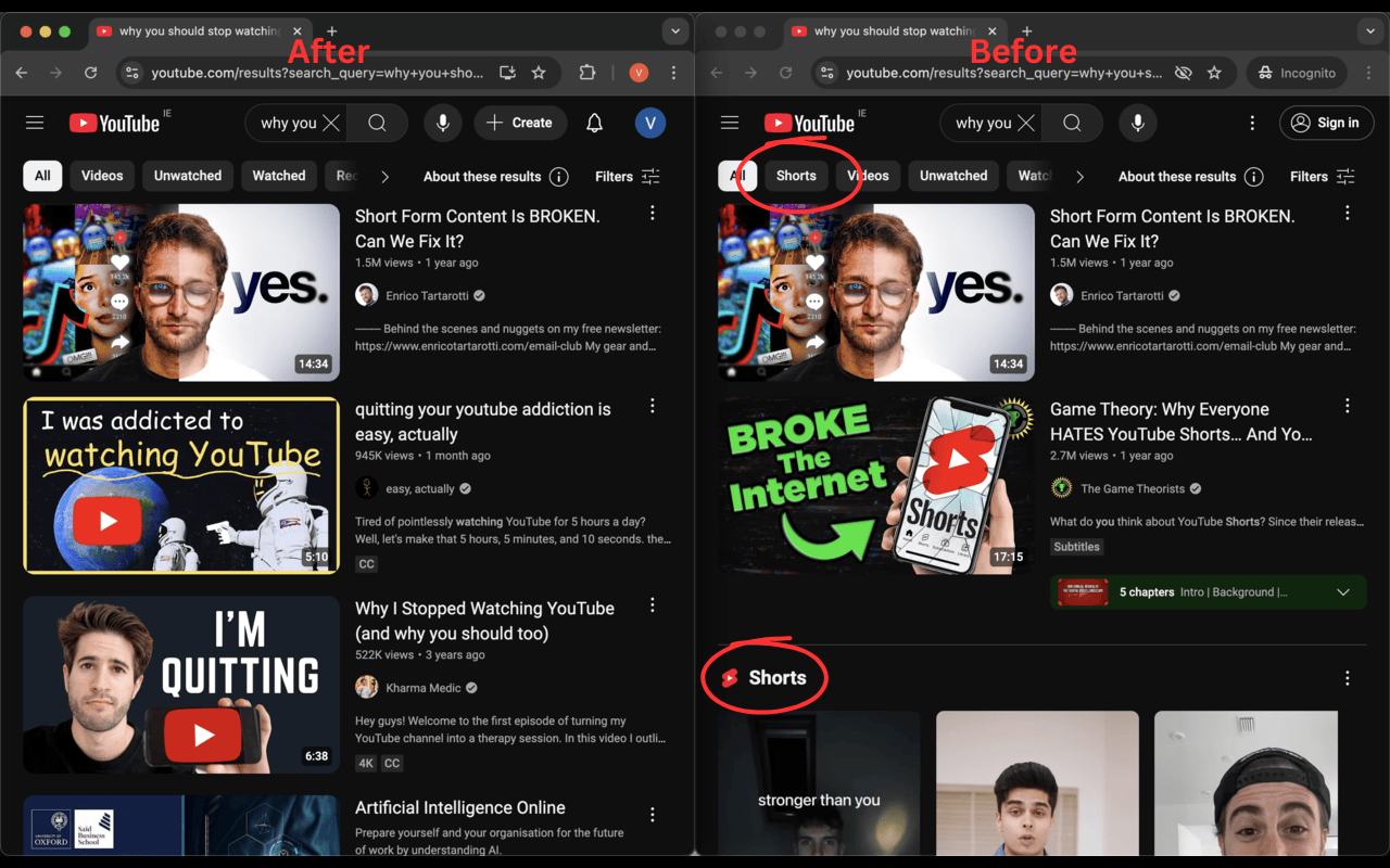 Remove All Short-Form Video Content - 截图 1