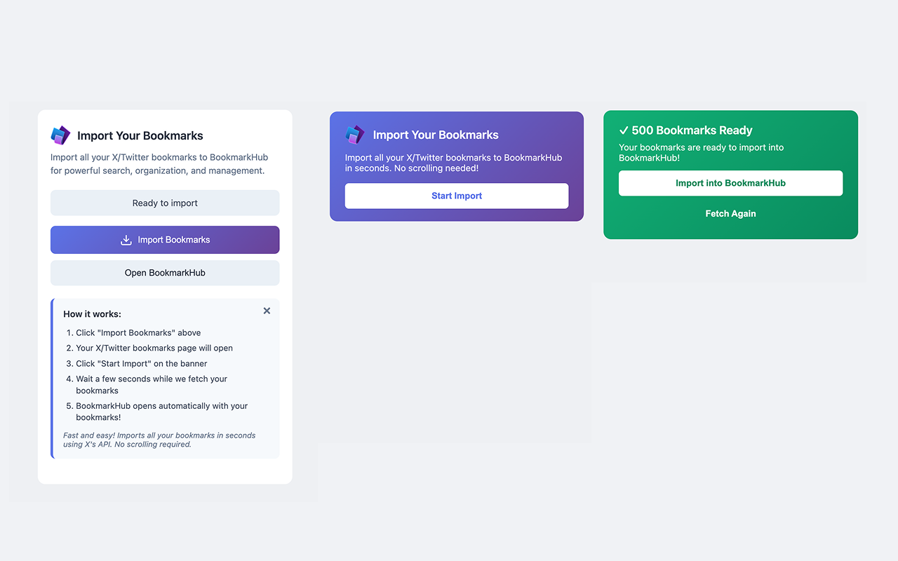 BookmarkHub - Twitter Bookmark Manager - 截图 1