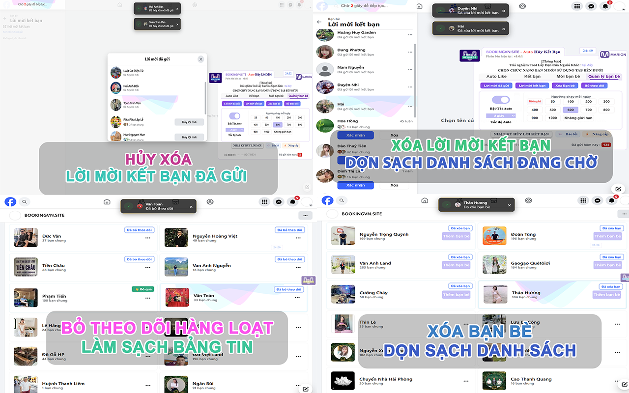 MIXTOOL - Auto Kết Bạn Full 5K & Auto Chọc Mời Like/Nhóm FB TOOL ĐA NĂNG - 截图 4