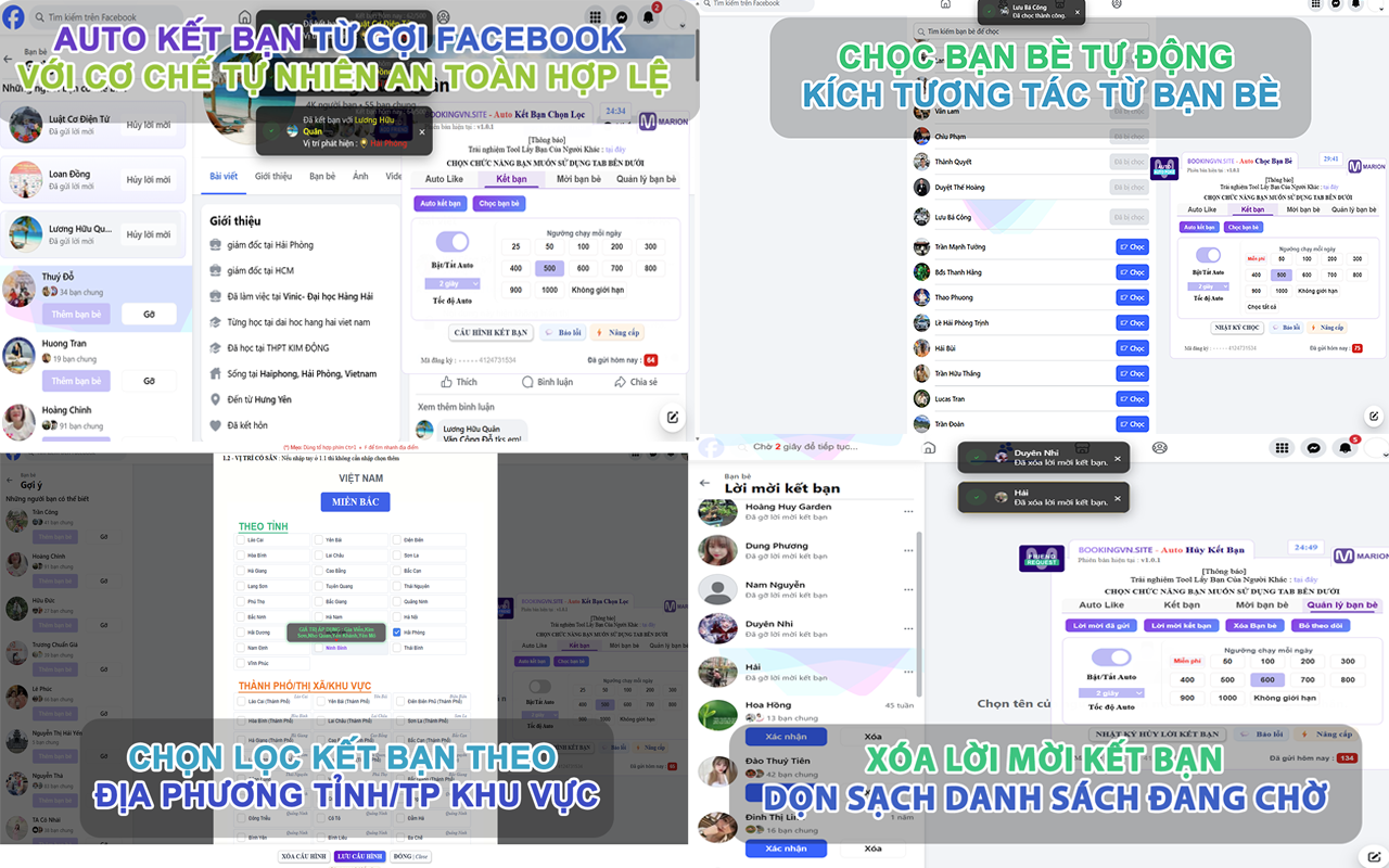 MIXTOOL - Auto Kết Bạn Full 5K & Auto Chọc Mời Like/Nhóm FB TOOL ĐA NĂNG - 截图 5