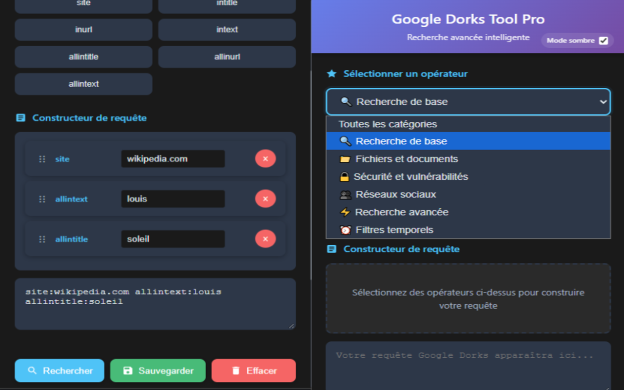 Google Dorks Tool Pro - 截图 3