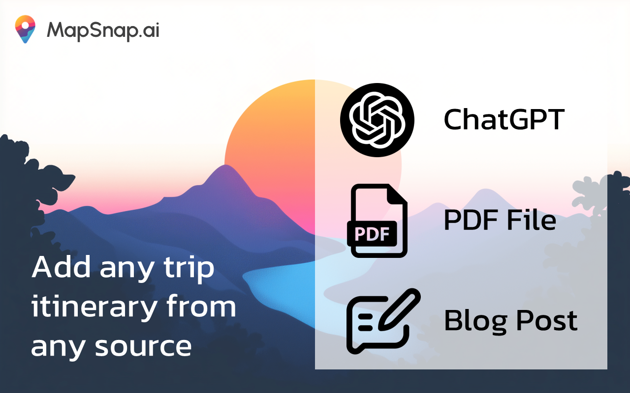MapSnap.ai - Travel Itineraries to Google Maps™ Lists - 截图 1