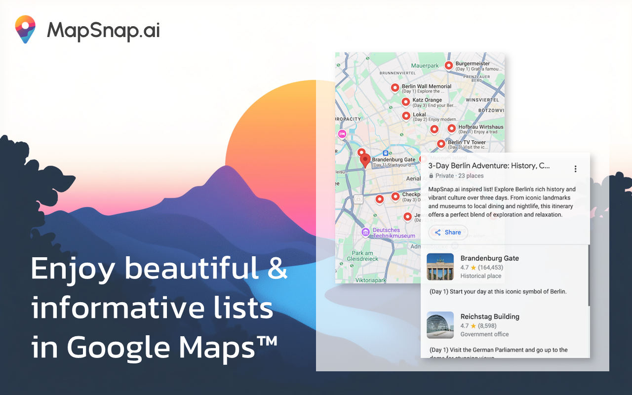 MapSnap.ai - Travel Itineraries to Google Maps™ Lists - 截图 2