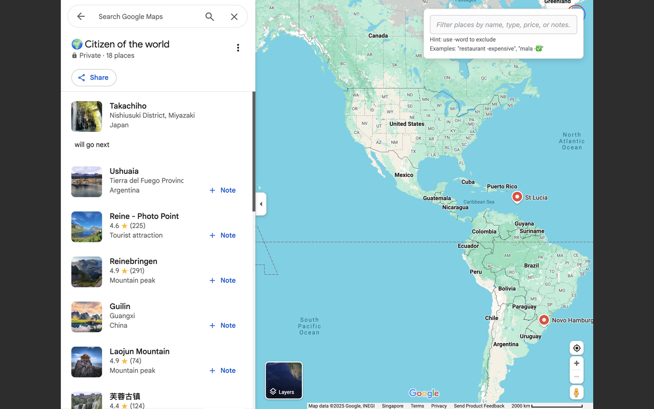 Google Maps List Filter - 截图 3