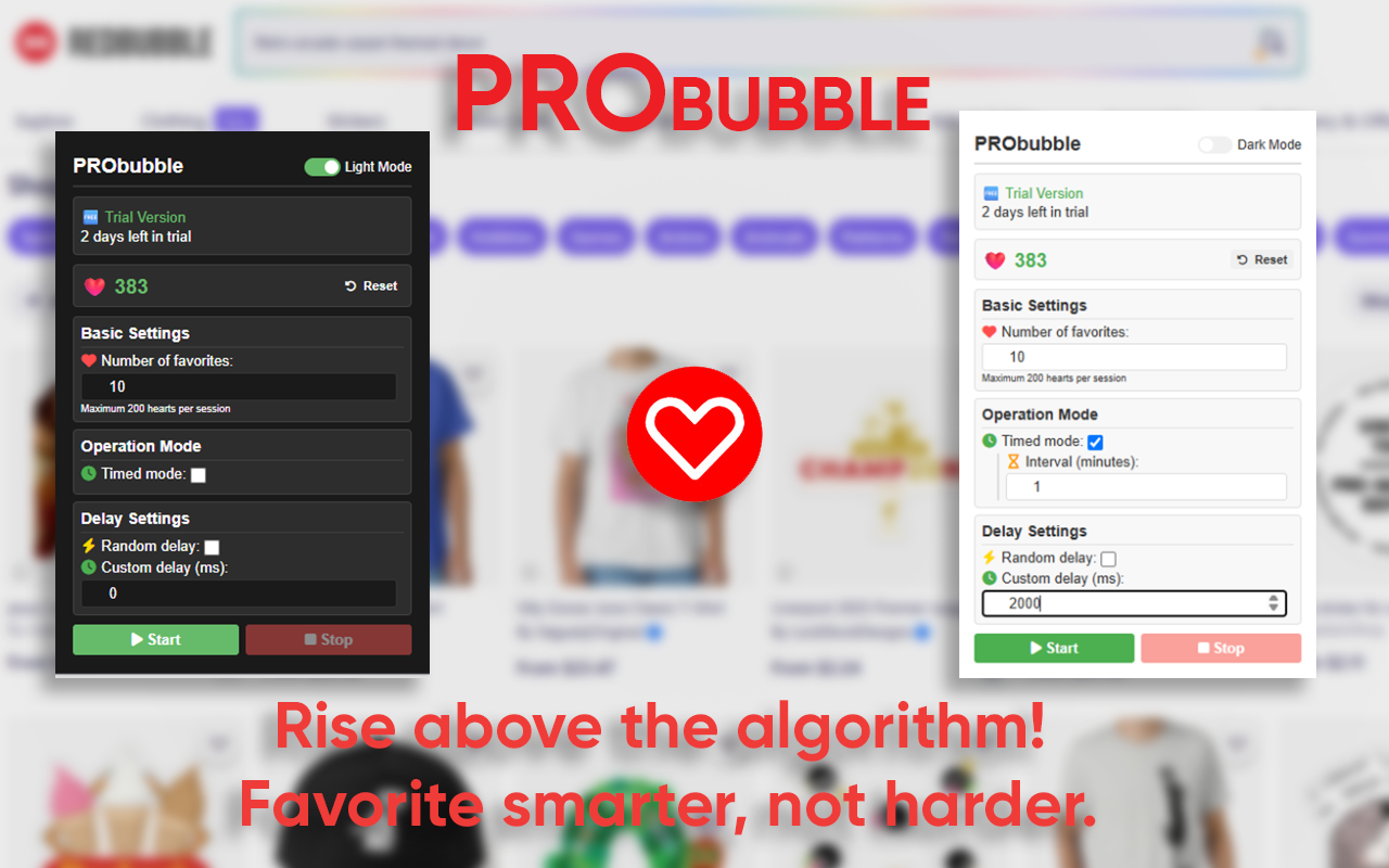 PRObubble – Redbubble Favorite Assistant - 截图 2