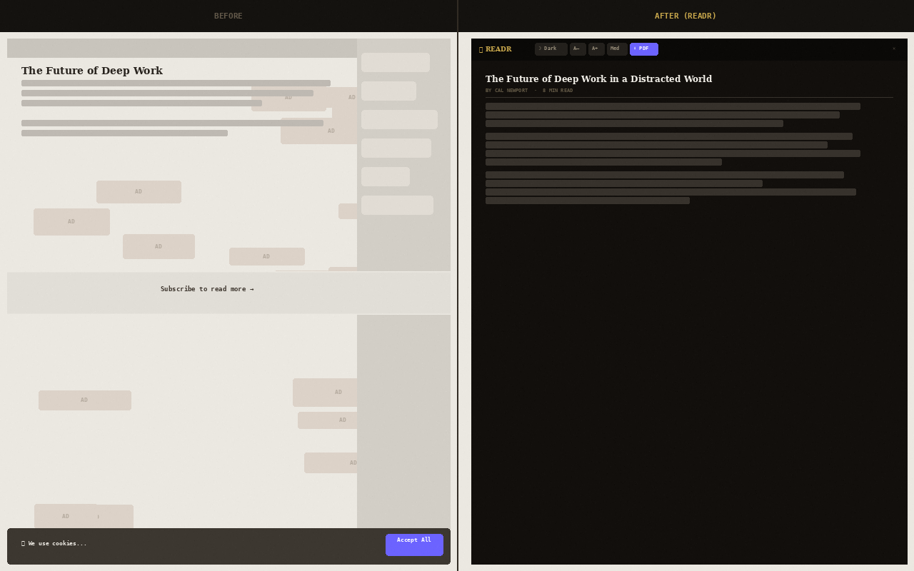 READR – Clean page, one click - 截图 3