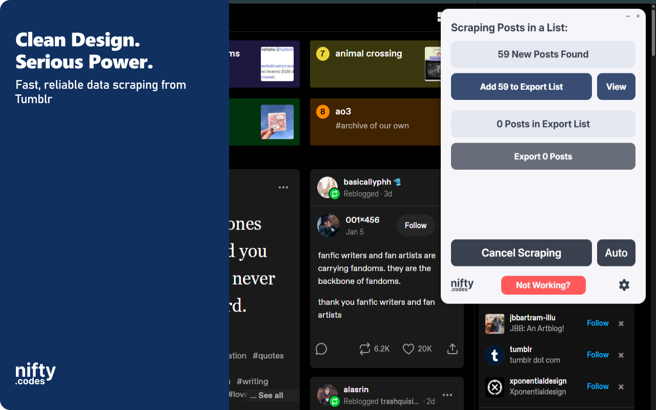Tumblr Scraper：导出帖子、社区、转发等 - 截图 4