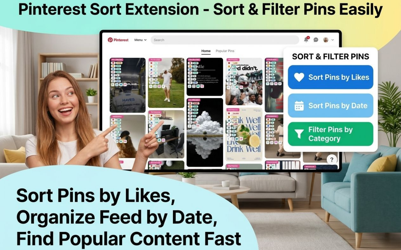 Pinterest 排序扩展 - 轻松排序与筛选图钉 - 截图 5