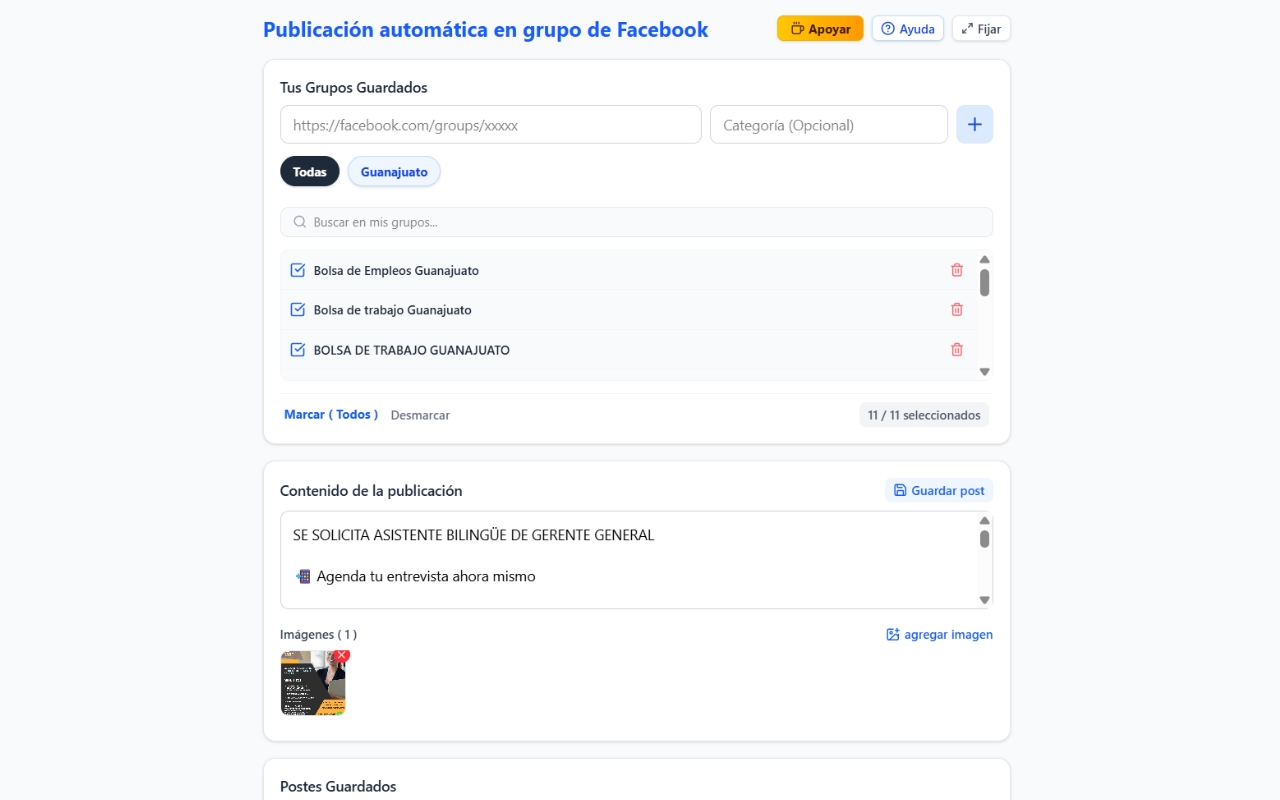 AutoPost Grupos FB - 截图 2