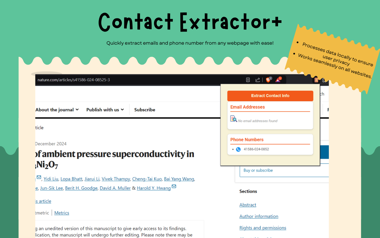 Contact Info & Social Media Extractor - 截图 2