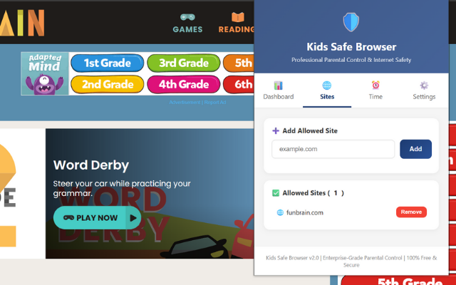 Kids Safe Browser - Parental Control & Web Filter - 截图 4