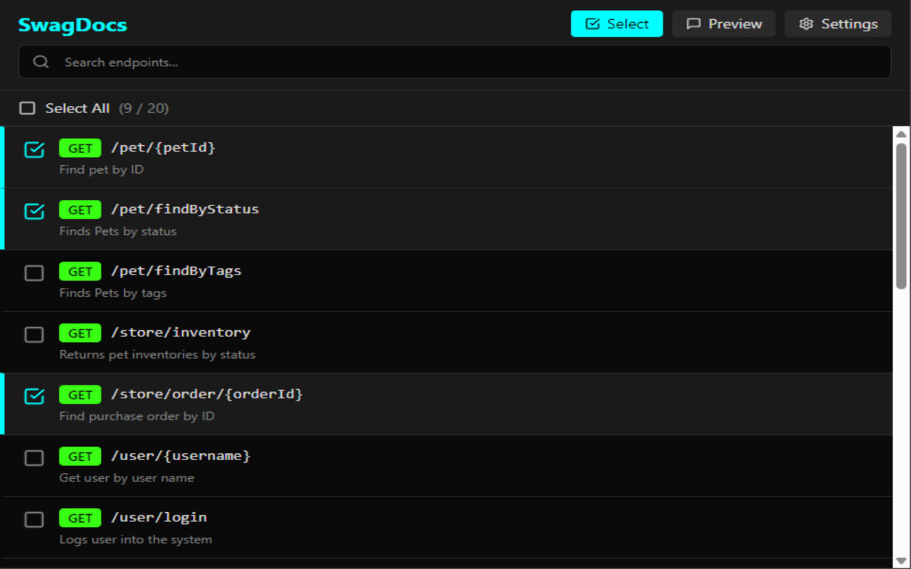 SwagDocs - OpenAPI to Markdown Converter - 截图 2