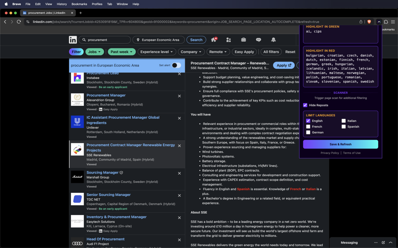 Job Filter for LinkedIn - 截图 3