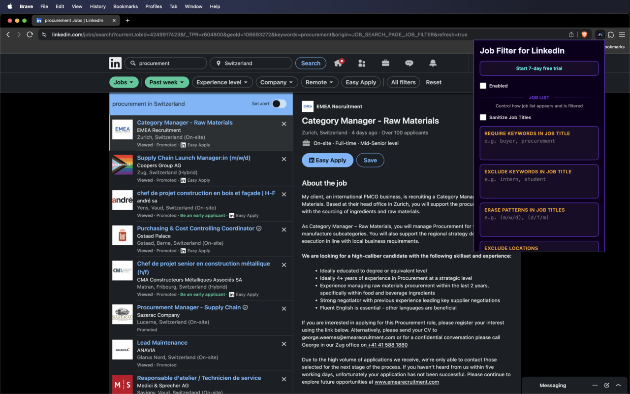 Job Filter for LinkedIn - 截图 4