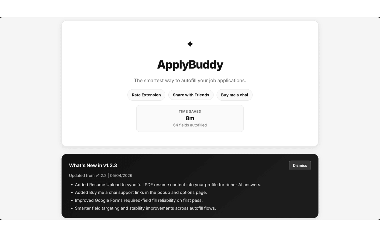ApplyBuddy Smart Form Autofiller - 截图 2