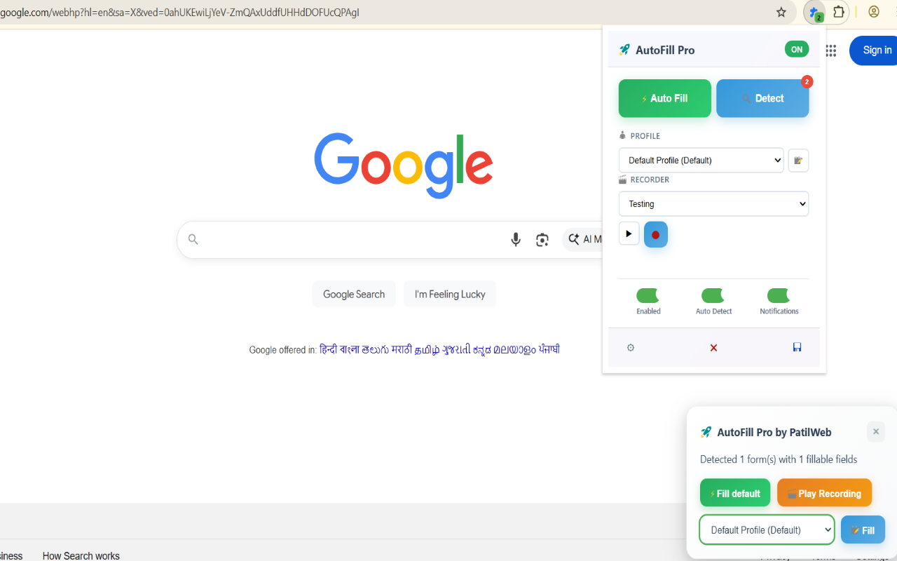 AutoFill Pro - Smart Profiles, Recorder By Patilweb - 截图 2
