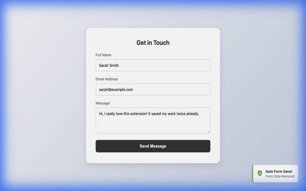 Auto Form Saver - 截图 2