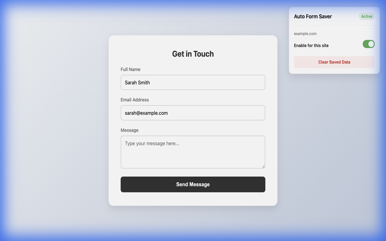 Auto Form Saver - 截图 3