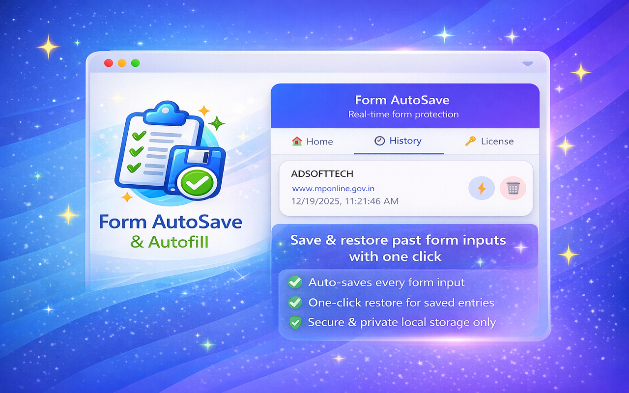 Form AutoSave & Autofill (Local) - 截图 2
